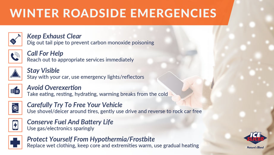 Winter roadside emergency tips for new drivers