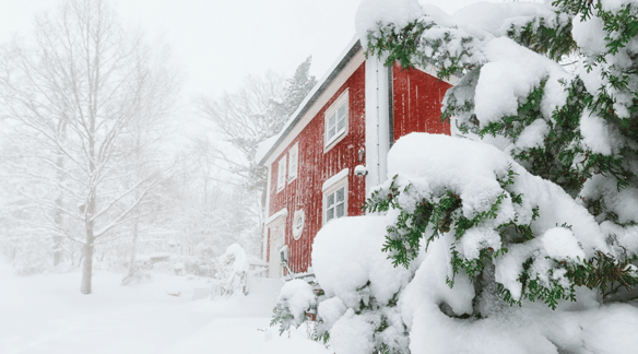 Home in a snow storm