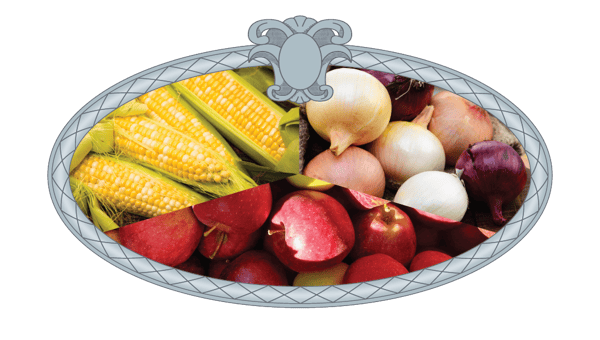 Corn, apples, and onions with thicker skins before hard winter