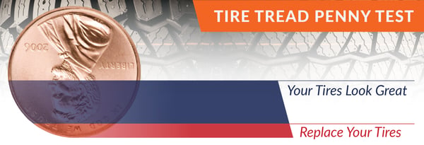 Tire tread penny test